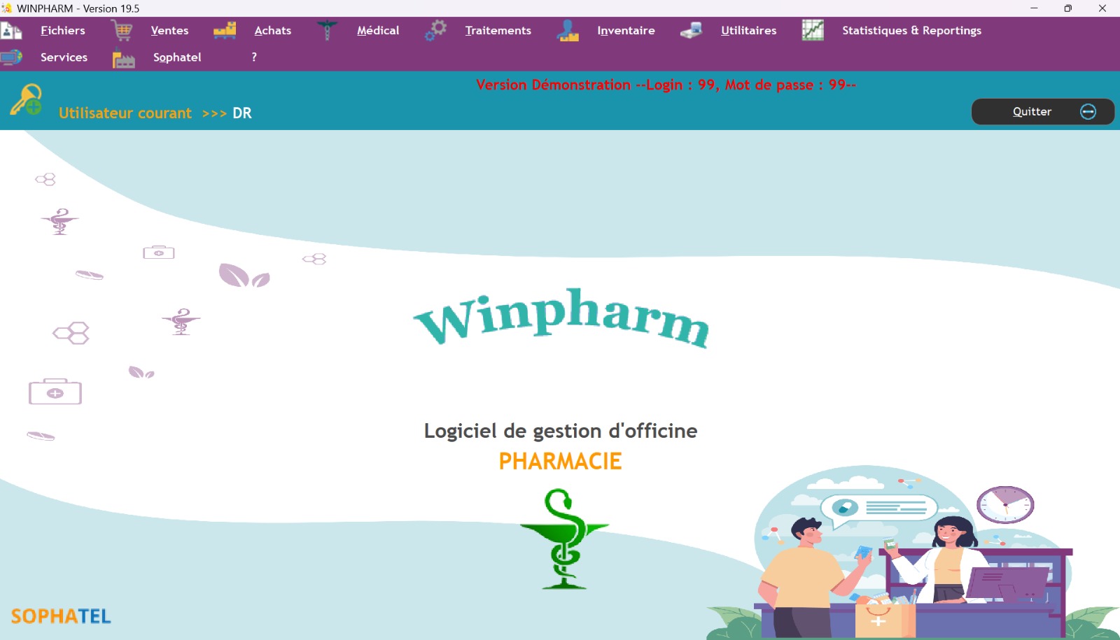 Winpharm - Interface de vente rapide en un clic